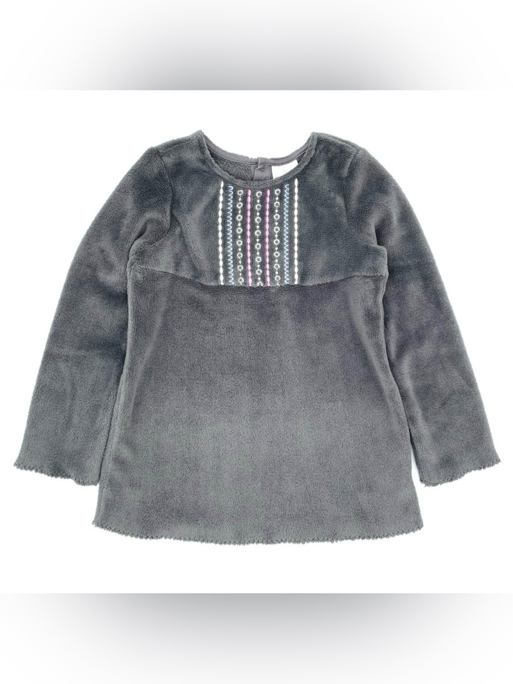 GUC Hanna Andersson Girls Marshmallow Fleece Long Sleeve Top / Sweater in Gray 8